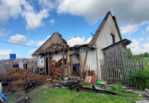Пожар в деревне Сухиничи: никто не пострадал, причина устанавливается